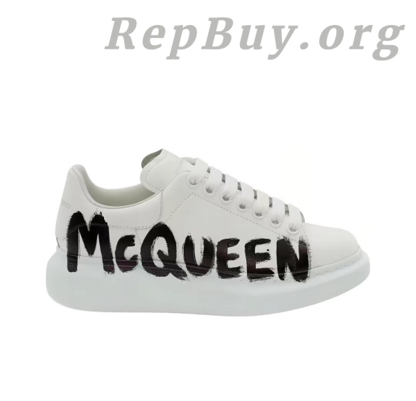 Alexander McQueen Oversized Graffiti White Black - 图片 2