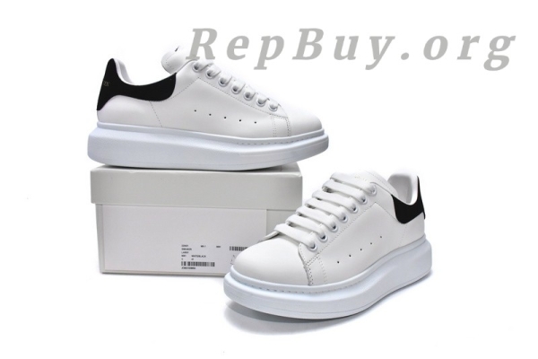 Alexander McQueen Oversized White Black 462214 WHGP7 9001(suede heel) - 图片 16