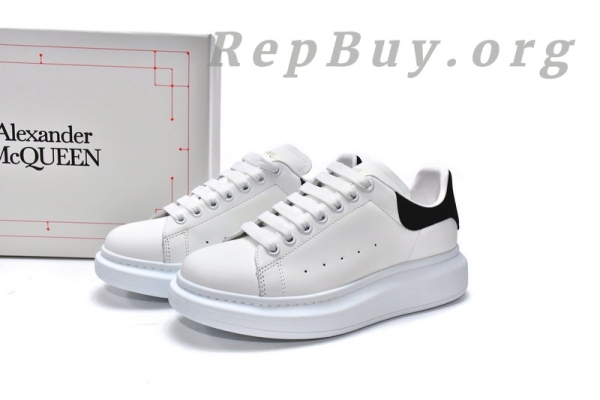 Alexander McQueen Oversized White Black 462214 WHGP7 9001(suede heel) - 图片 17