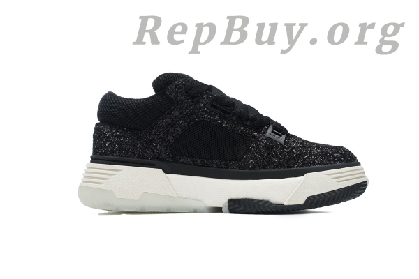 Amiri MA-1 Sneakers Black Glittered, high quality replica Amiri sneakers, best Amiri MA-1 copy, premium Amiri knockoff shoes, 1:1 Amiri glitter sneakers, top replica Amiri PS24MFS019 001, luxury Amiri MA-1 dupes, designer Amiri shoes replica