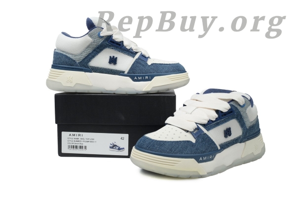 Amiri MA 1 Sneakers Denim Printed Sneakers 53960 - 图片 10