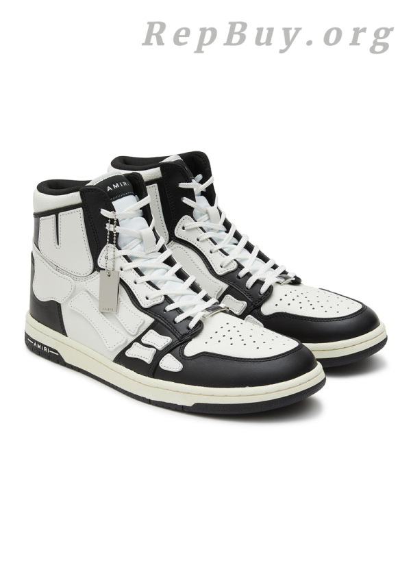 AMIRI Skel Top Hi Black White Black W0F22499NL - 图片 4