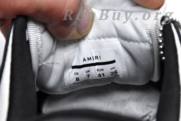 AMIRI Skel Top Low Black White MFS003-004 - 图片 14