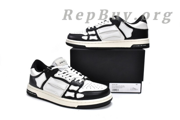 AMIRI Skel Top Low White Black MFS003-004 - 图片 17