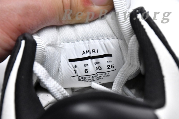 AMIRI Skel Top Low White Black MFS003-004 - 图片 13