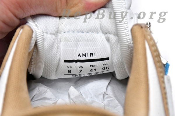 AMIRI Skel Top Low Whtie Brown MFS003-281 - 图片 14