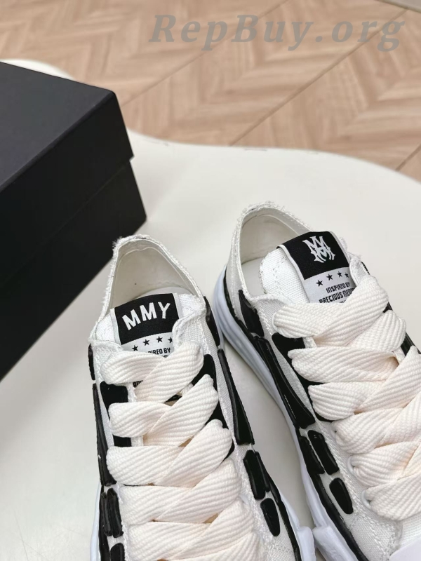 Amiri x Maison Mihara Yasuhiro replica, high quality Amiri Bones sneakers copy, best Maison Mihara Yasuhiro knockoff shoes, 1:1 Amiri white black bones PB250312, premium replica designer shoes, top tier Amiri Mihara Yasuhiro dupes, luxury sneakers imitation, flawless Amiri Bones PB250312 rep