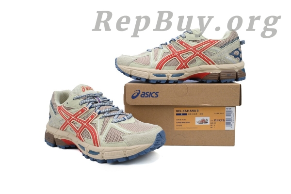 Asics Gel-Kahana 8 Light Brown Red replica, high quality Asics Gel-Kahana 8 copy, best Asics Gel-Kahana 8 rep shoes, premium replica Asics sneakers, 1011B109-200 fake Asics shoes, top tier Asics Gel-Kahana 8 knockoff, buy Asics Gel-Kahana 8 replica online