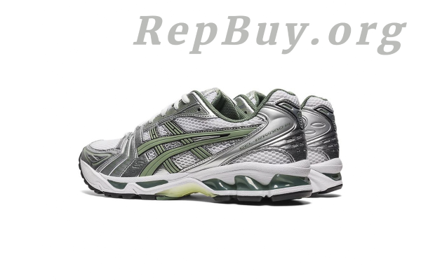 ASICS Gel-Kayano 14 replica, high quality ASICS replica shoes, best ASICS Gel-Kayano 14 copy, ASICS Gel-Kayano 14 White Pure Silver Slate Grey Sage rep, premium replica sneakers, 1:1 ASICS Gel-Kayano 14, top tier replica running shoes, ASICS Gel-Kayano 14 1201A019-107 duplicate