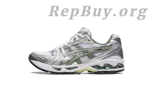 ASICS Gel-Kayano 14 replica, high quality ASICS replica shoes, best ASICS Gel-Kayano 14 copy, ASICS Gel-Kayano 14 White Pure Silver Slate Grey Sage rep, premium replica sneakers, 1:1 ASICS Gel-Kayano 14, top tier replica running shoes, ASICS Gel-Kayano 14 1201A019-107 duplicate