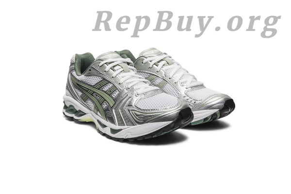 ASICS Gel-Kayano 14 replica, high quality ASICS replica shoes, best ASICS Gel-Kayano 14 copy, ASICS Gel-Kayano 14 White Pure Silver Slate Grey Sage rep, premium replica sneakers, 1:1 ASICS Gel-Kayano 14, top tier replica running shoes, ASICS Gel-Kayano 14 1201A019-107 duplicate