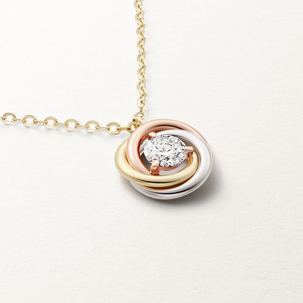 18K Trinity Diamond Necklace - 图片 2