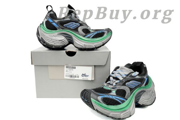 Balenciaga 10XL Sneaker In Black/Blue/Green 784342 W2MV2 1143 - 图片 12