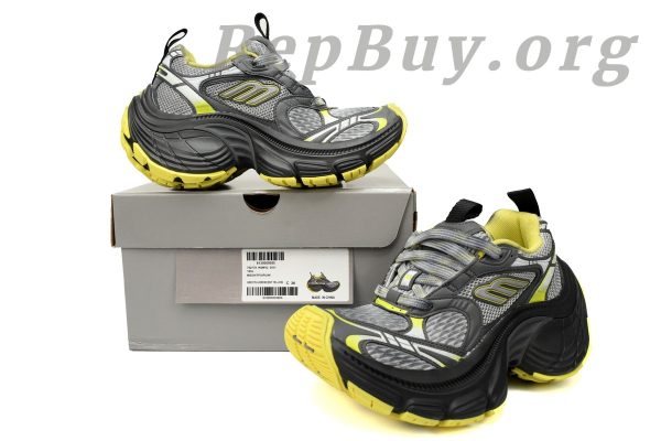 Balenciaga 10XL Sneaker In Grey/Yellow 784342 W2MV2 0511 - Image 11
