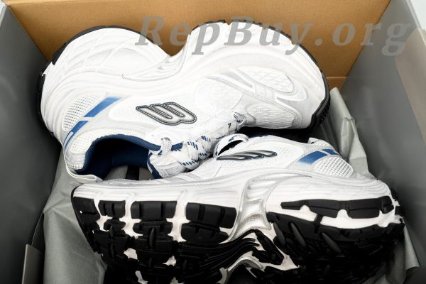 Balenciaga 10XL Sneaker In White/Black/Blue 784342 W2MV2 1219 - 图片 10