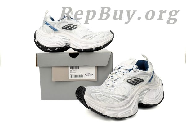 Balenciaga 10XL Sneaker In White/Black/Blue 784342 W2MV2 1219 - 图片 12
