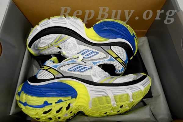 Balenciaga 10XL Sneaker In White/Blue/Fluorescent Green 784342 W2MV2 7019 - Image 10