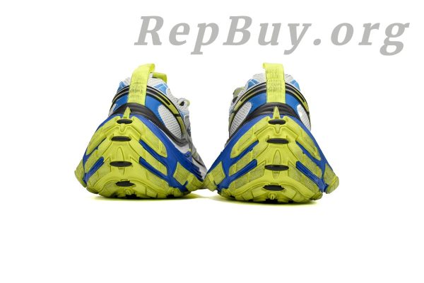 Balenciaga 10XL Sneaker In White/Blue/Fluorescent Green 784342 W2MV2 7019 - Image 4