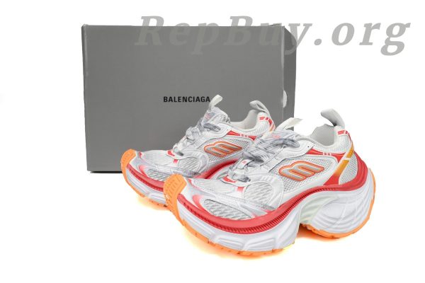 Balenciaga 10XL Sneaker In White/Red/Orange 784342 W2MV2 9670 - 图片 10