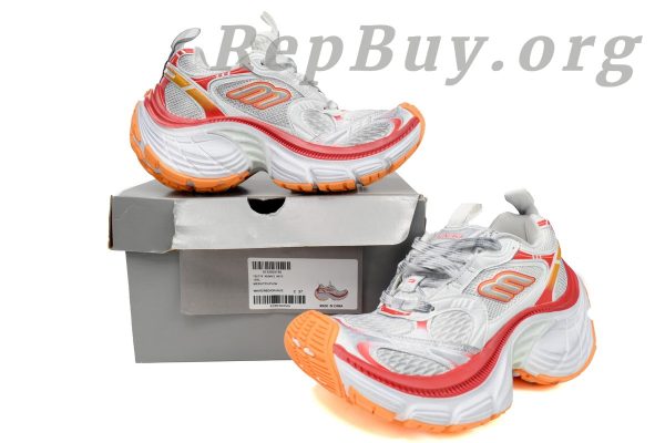 Balenciaga 10XL Sneaker In White/Red/Orange 784342 W2MV2 9670 - 图片 12