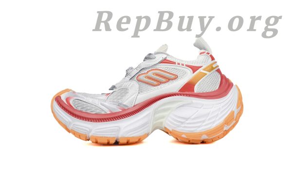 Balenciaga 10XL Sneaker In White/Red/Orange 784342 W2MV2 9670