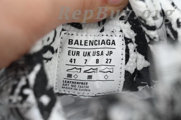 Balenciaga 3XL Sneaker Black and White 734734 W2RG3 9010 - 图片 8
