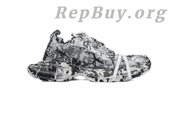 Balenciaga 3XL Sneaker Black and White 734734 W2RG3 9010 - 图片 2
