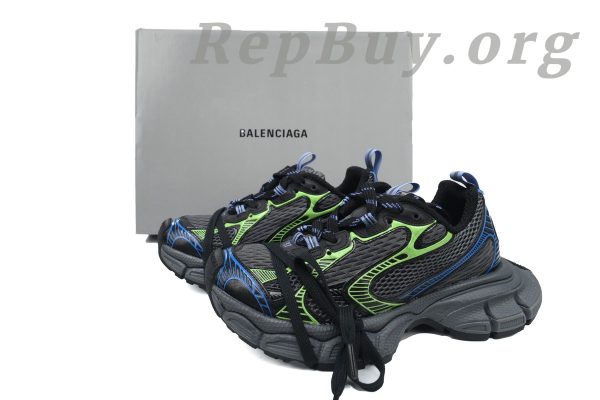 Balenciaga 3XL Sneaker Black Green Blue 734731 W3XDC 0235 - 图片 11