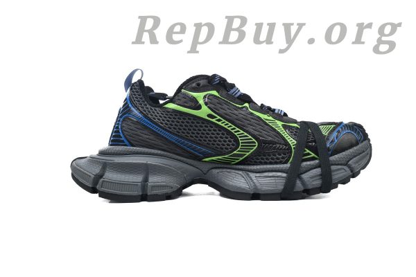 Balenciaga 3XL Sneaker Black Green Blue 734731 W3XDC 0235 - 图片 2