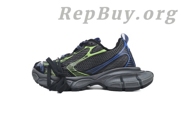 Balenciaga 3XL Sneaker Black Green Blue 734731 W3XDC 0235
