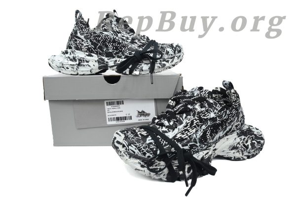 Balenciaga 3XL Sneaker Luminous Black Graffiti 734731 W3XDC 0236 - 图片 11