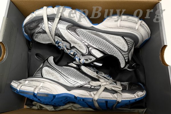 Balenciaga 3XL Sneaker White Blue 734731 W3XL5 1214 - Image 12
