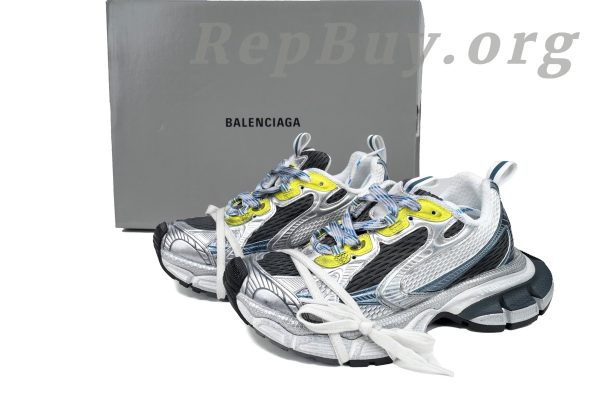 Balenciaga 3XL Sneaker White Silver Black Blue 734731 W3XL5 9047 - 图片 11