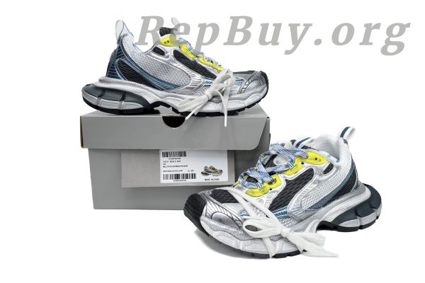 Balenciaga 3XL Sneaker White Silver Black Blue 734731 W3XL5 9047 - 图片 12