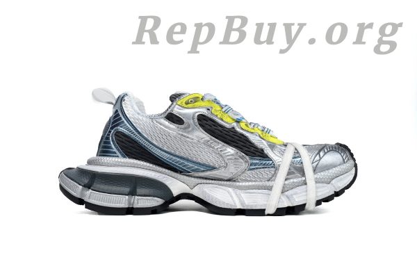 Balenciaga 3XL Sneaker White Silver Black Blue 734731 W3XL5 9047 - 图片 2