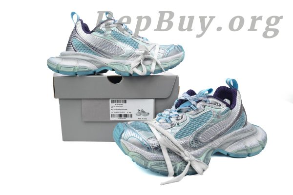Balenciaga 3XL Sneaker White Silver Blue 734731 W3XL5 4095 - 图片 12