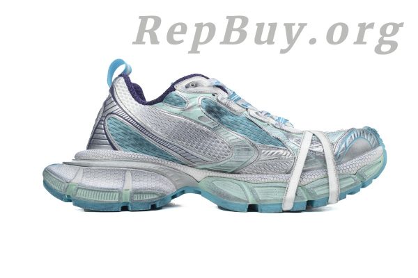Balenciaga 3XL Sneaker White Silver Blue 734731 W3XL5 4095 - 图片 2