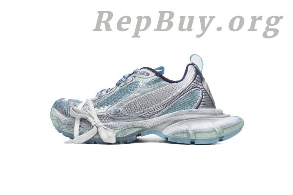 Balenciaga 3XL Sneaker White Silver Blue 734731 W3XL5 4095