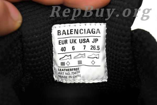 Balenciaga 3XL Sneaker Black And White 542228 W2RB8 1090 - 图片 8