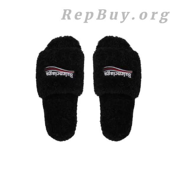 Balenciaga Black Furry Slides(QC needs at least 5 days or more) - 图片 3