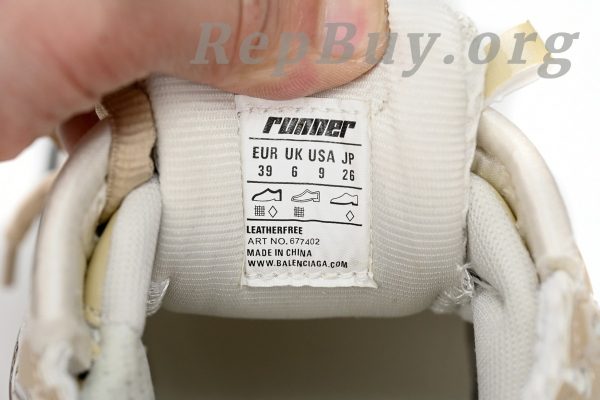 Balenciaga Runner Beige Black White 677403 W3RB3 9891 - 图片 9