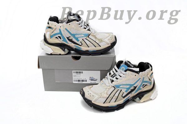 Balenciaga Runner Beige Grey Blue 677402 W5RH6 0312 - 图片 14