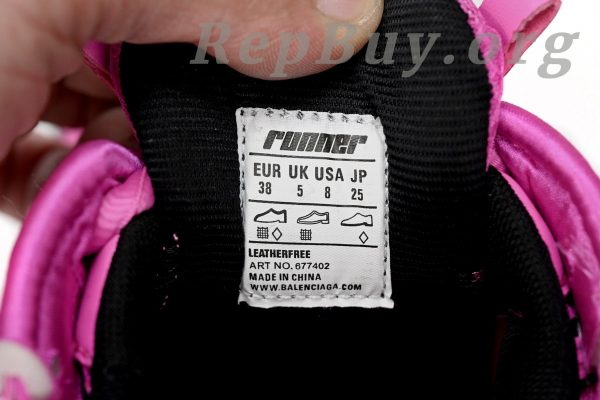 Balenciaga Runner Black Pink 677402 W3RB2 5510 - 图片 9