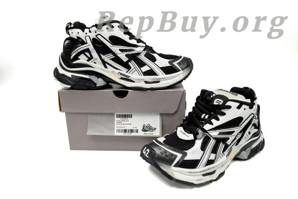 Balenciaga Runner Black White 677403W3RB29010 - 图片 14
