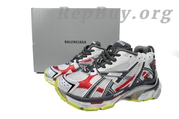 Balenciaga Runner Black White Red Neon Yellow 677402 W3RB2 9167 - 图片 11