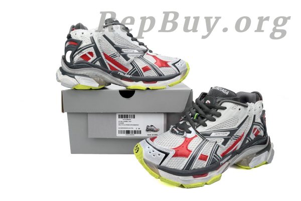 Balenciaga Runner Black White Red Neon Yellow 677402 W3RB2 9167 - 图片 12