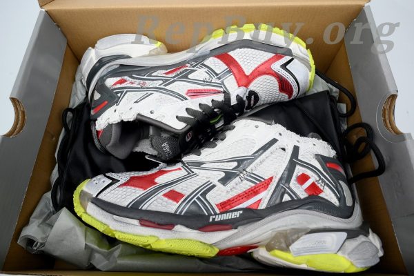 Balenciaga Runner Black White Red Neon Yellow 677402 W3RB2 9167 - 图片 10