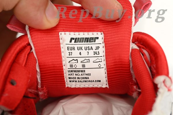 Balenciaga Runner Blue White Red 677402 W3RB2 9060 - 图片 7