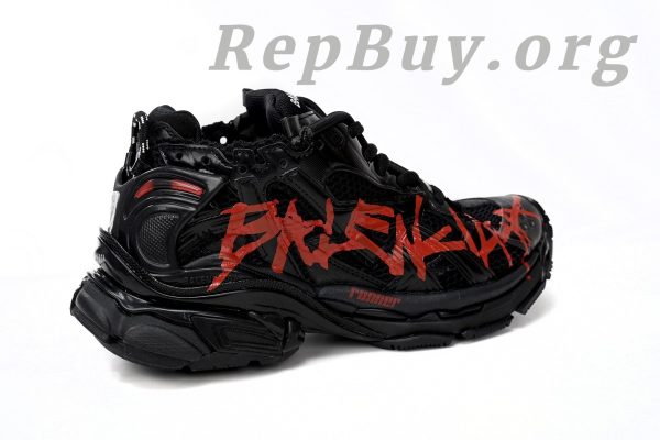 Balenciaga Runner Graffiti Black Red 677402 W3RB1 0102 - 图片 9