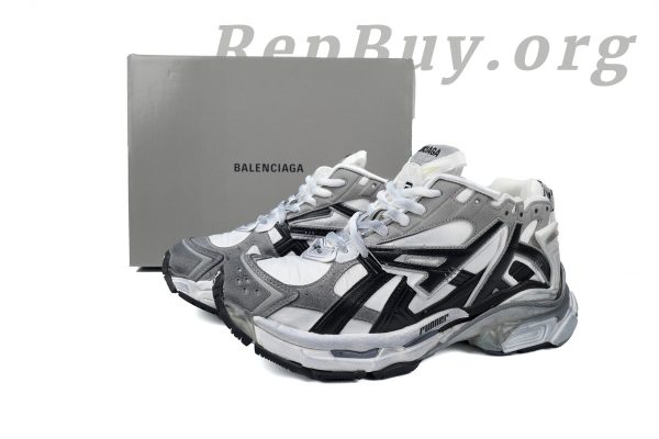 Balenciaga Runner Gray White Black 677402 W3RB2 9012 - 图片 11